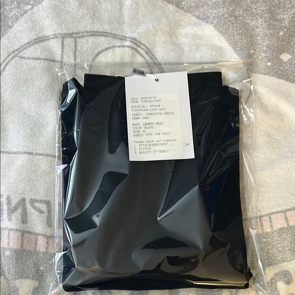 YoungLA Black Sleeveless Muscle Tee Relaxed Fit ( SAMPLE ) - Picture 9 of 9